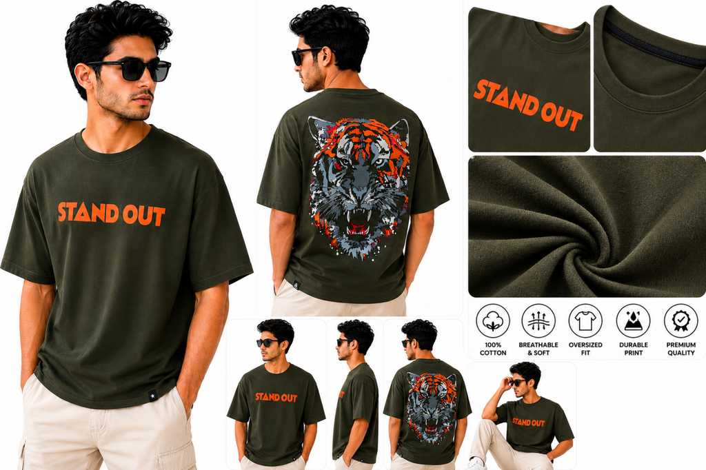 3D PRINT COTTON T SHIRT